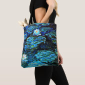 Tote Bag Monet - Lys d'eau (bleu) (De près)