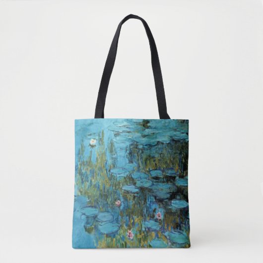 Tote Bag Monet - Lys d'Eau, Turquoise, (Devant)