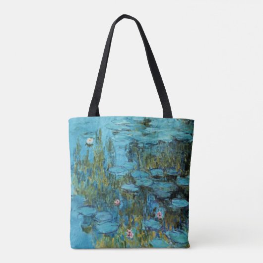 Tote Bag Monet - Lys d'Eau, Turquoise, (Dos)