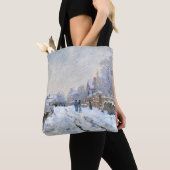 Tote Bag Monet - Paysage enneigé à Argenteuil (De près)