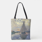 Tote Bag Monet Sailboat French Impressionism Classic Art (Dos)