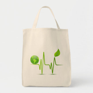 TOTE BAG MONITEUR DE COEUR DE LA TERRE DE PLANÈTE