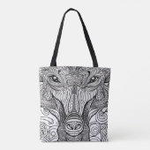 Tote Bag Monkey Face Fourre-tout (Dos)