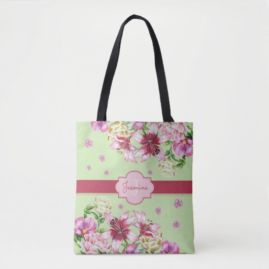 Tote Bag Monnaie florale Lily & Peony (Devant)
