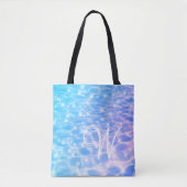 Tote Bag Monogram Blue Water Ocean Summer Élégant élégant (Devant)