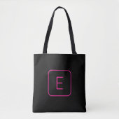 Tote Bag Monogram de Styled | Pink & Black (Devant)