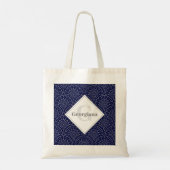 Tote Bag Monogram Ditsy Winter Snow Angles Snowmen Art Déco (Dos)
