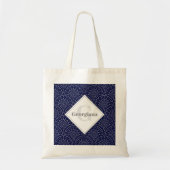 Tote Bag Monogram Ditsy Winter Snow Angles Snowmen Art Déco (Devant)