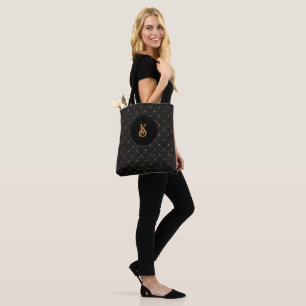 Tote Bag Monogram l Chic Polka Dot
