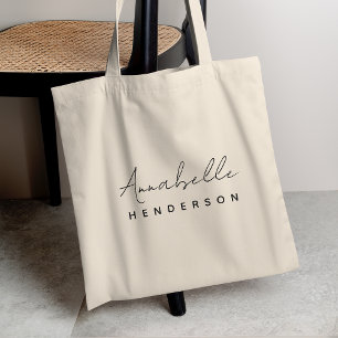Tote Bag Monogram neutre Minimalist stylish