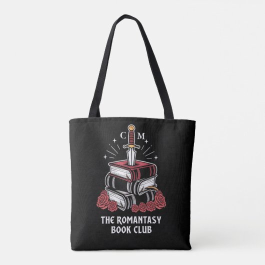 Tote Bag Monogram Romantasy Book Club Bookish (Dos)