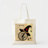 Tote Bag Monogram Z Halloween Sky Witch Nom des araignées (Devant)