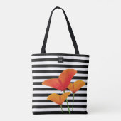 Tote Bag Monogramme à rayures noires chic (Dos)