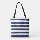 Tote Bag Monogramme à rayures rose et marine (Dos)