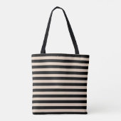 Tote Bag Monogramme à rayures simple moderne (Dos)