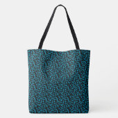 Tote Bag Monogramme Abstrait bleu gras (Dos)