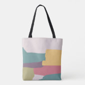 Tote Bag Monogramme Abstrait Été Coloré (Dos)
