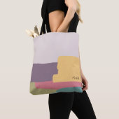 Tote Bag Monogramme Abstrait Été Coloré (De près)