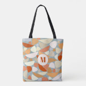 Tote Bag Monogramme Abstrait géométrique moderne (Dos)