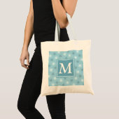 Tote Bag Monogramme ange bleu cercles motif (Devant (produit))