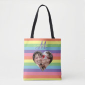 Tote Bag Monogramme Arc-en-ciel couleur (Devant)