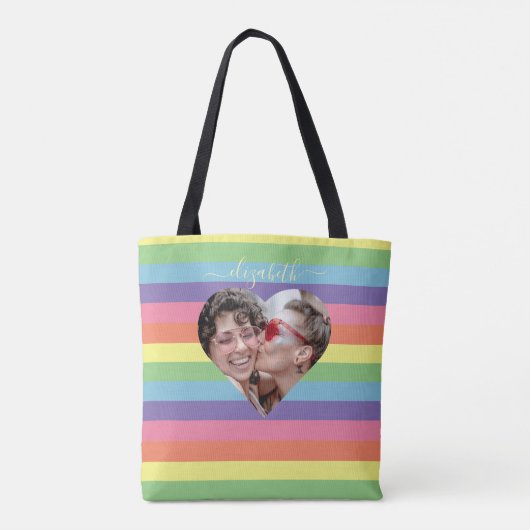Tote Bag Monogramme Arc-en-ciel couleur (Dos)