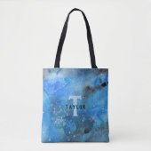 Tote Bag Monogramme Art Abstrait (Devant)