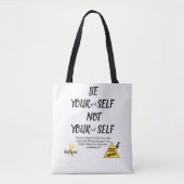 Tote Bag Monogramme Bible Verse Be Yourself 2 Co 5:17 (Devant)