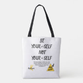 Tote Bag Monogramme Bible Verse Be Yourself 2 Co 5:17 (Dos)