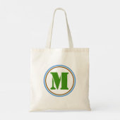 Tote Bag Monogramme Bio Vert Marron (Dos)