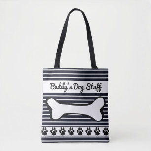 Tote Bag Monogramme blanc noir d'accessoire de jouet de