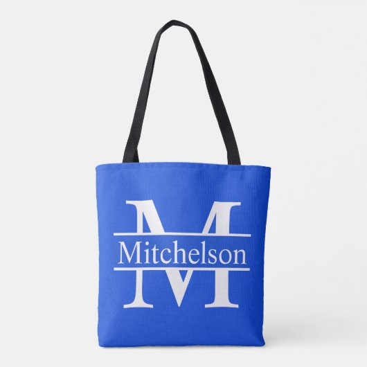 Tote Bag Monogramme bleu CBLF (Dos)