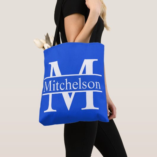 Tote Bag Monogramme bleu CBLF (De près)