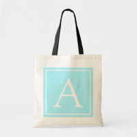 Monogramme bleu ciel simple