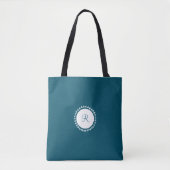 Tote Bag Monogramme bleu marine (Devant)