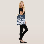 Tote Bag Monogramme bleu marine Custom Pickball Queen (Sur le modèle)