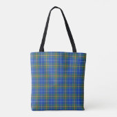 Tote Bag Monogramme bleu vif de la Nouvelle-Écosse Tartan (Dos)