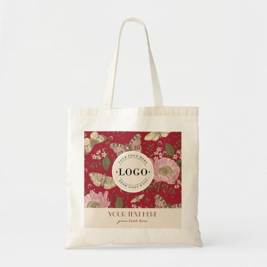 Tote Bag Monogramme botanique Fleur sauvage moderne et tend (Devant)
