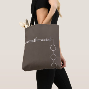 Tote Bag Monogramme Brown simple