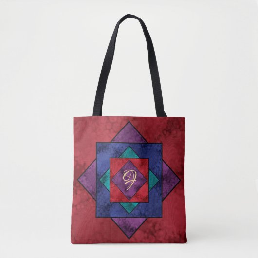 Tote Bag Monogramme Carré de surface (Devant)