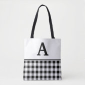 Tote Bag monogramme carreau noir (Devant)