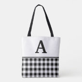 Tote Bag monogramme carreau noir (Dos)