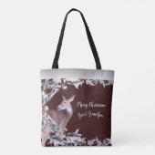 Tote Bag Monogramme Cerf Doe Argent Vins Feuille Cerisier R (Dos)