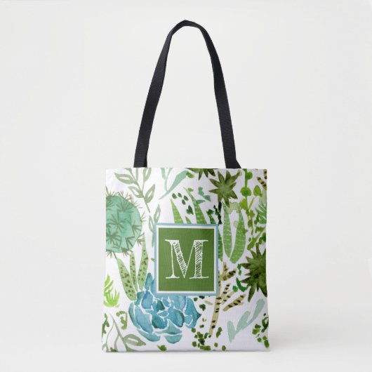 Tote Bag Monogramme | Champ I Succulent (Devant)
