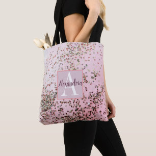 Tote Bag Monogramme Champagne Pink Confetti Fourre-tout