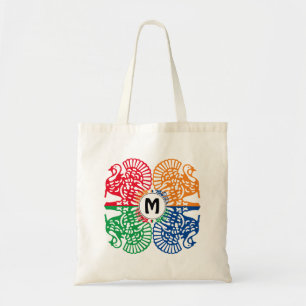 Tote Bag Monogramme coloré amusant TURKEY