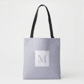 Tote Bag Monogramme Conception géométrique moderne Gris Ros (Devant)