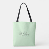 Tote Bag Monogramme | Conception personnalisée de noir et d (Dos)