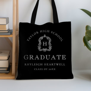 Tote Bag Monogramme Crête Noir et Blanc Diplômé