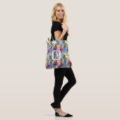 Tote Bag Monogramme d'ananas et de palmettes | d'art de (Sur le modèle)